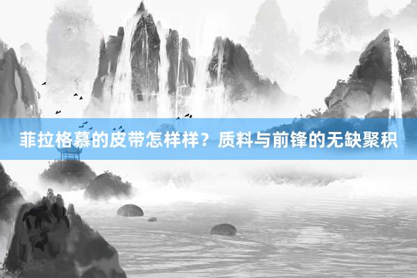 菲拉格慕的皮带怎样样？质料与前锋的无缺聚积